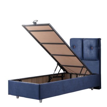 Cool Baza Başlık Yatak Seti - Tek Kişilik 120x200 - Gri