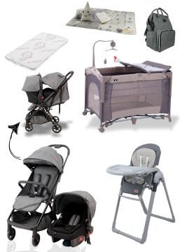 Lüx Kabin Bebek Seti / Joell Kabin Travel Bebek Arabası / Puset / Anne Yanı Park Beşik +