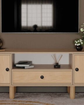 Meşe Tv Ünitesi / Tv Sehpası / Komple MDF