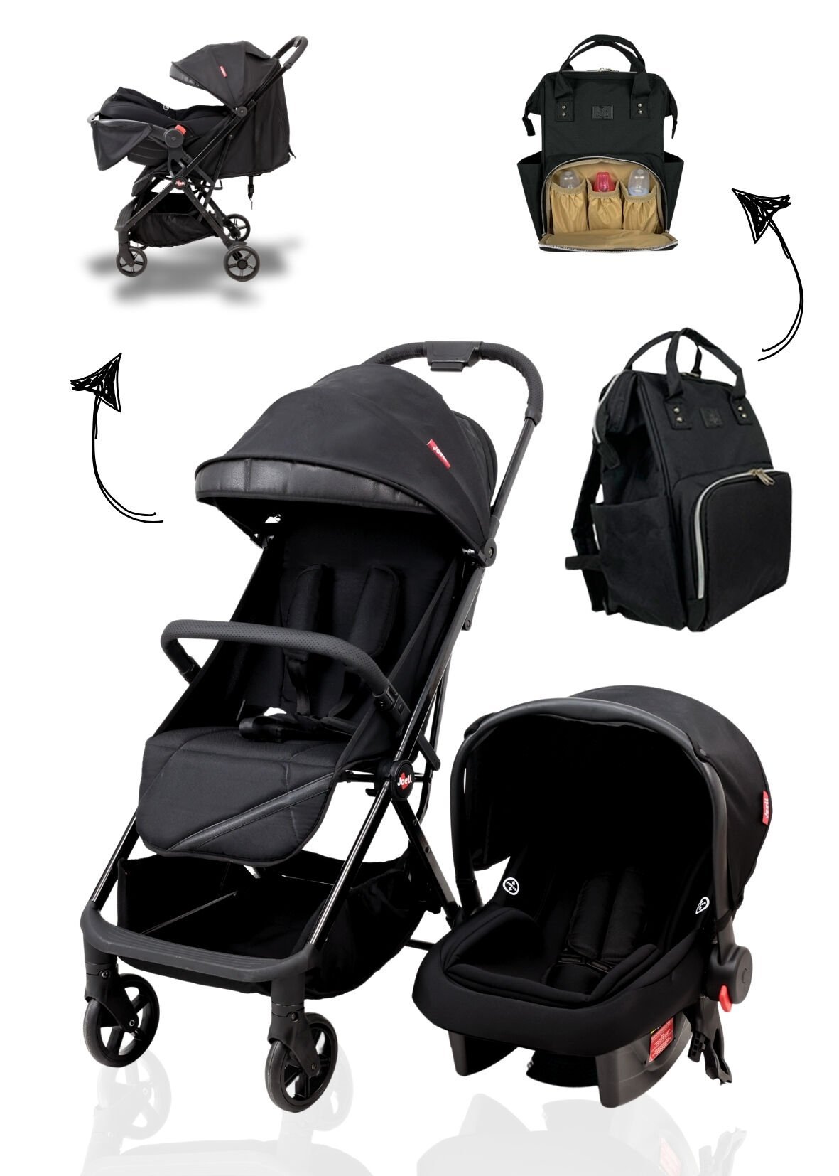 Joell Cabin Kabin Boy Travel Sistem Bebek Arabası & Puset & Çanta