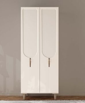 Açelya 2 Kapaklı Gardırop / Çok Amaçlı Dolap / Komple MDF