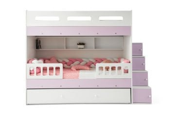 Berlin Ranza 3 Yataklı / Beyaz-Lila