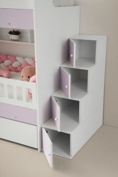 Berlin Ranza 3 Yataklı / Beyaz-Lila