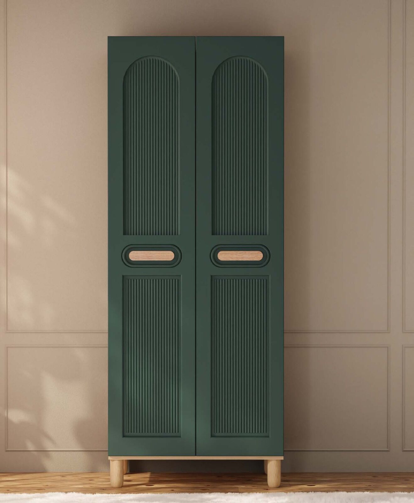 Begonya 2 Kapaklı Gardırop / Çok Amaçlı Dolap / Komple MDF