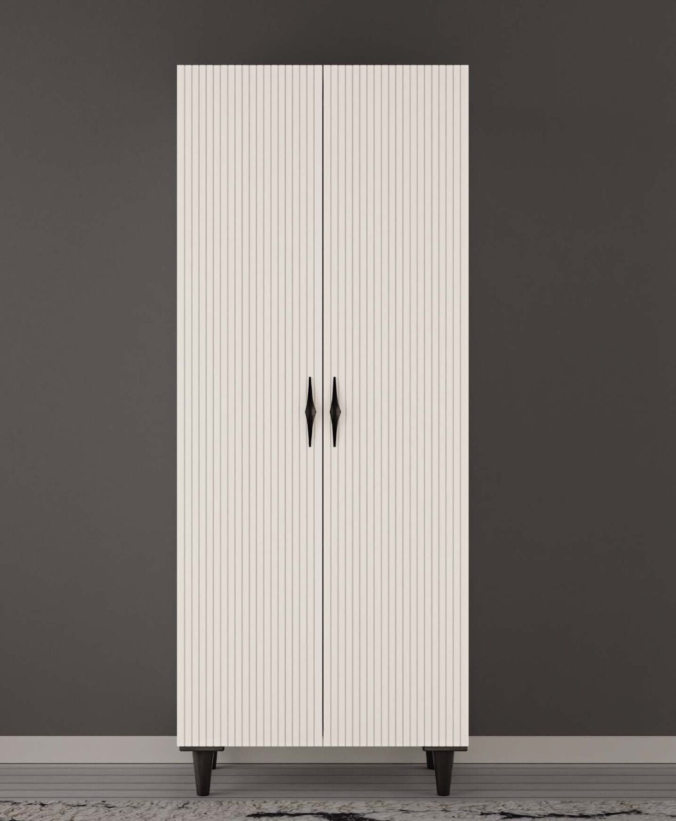 Lale 2 Kapaklı Gardırop / Çok Amaçlı Dolap / Komple MDF