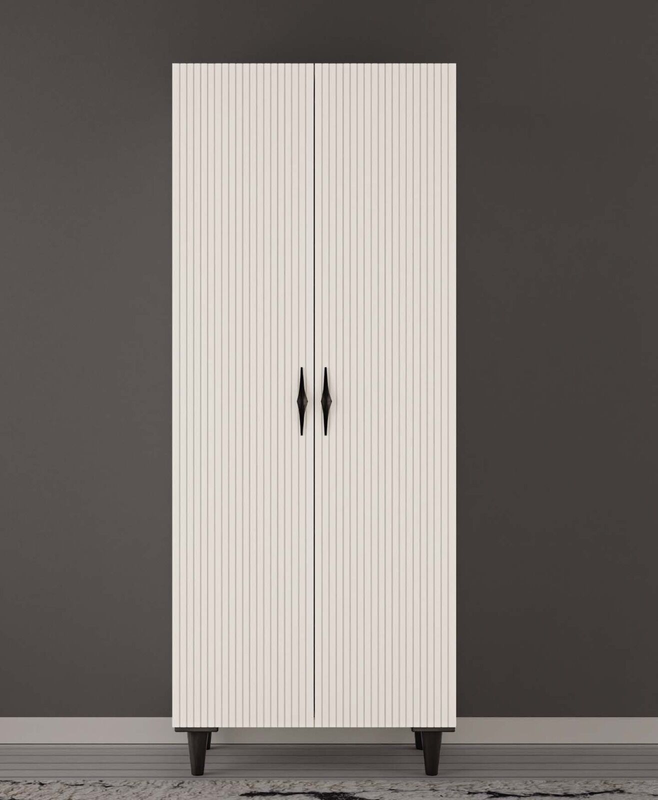 Lale 2 Kapaklı Gardırop / Çok Amaçlı Dolap / Komple MDF