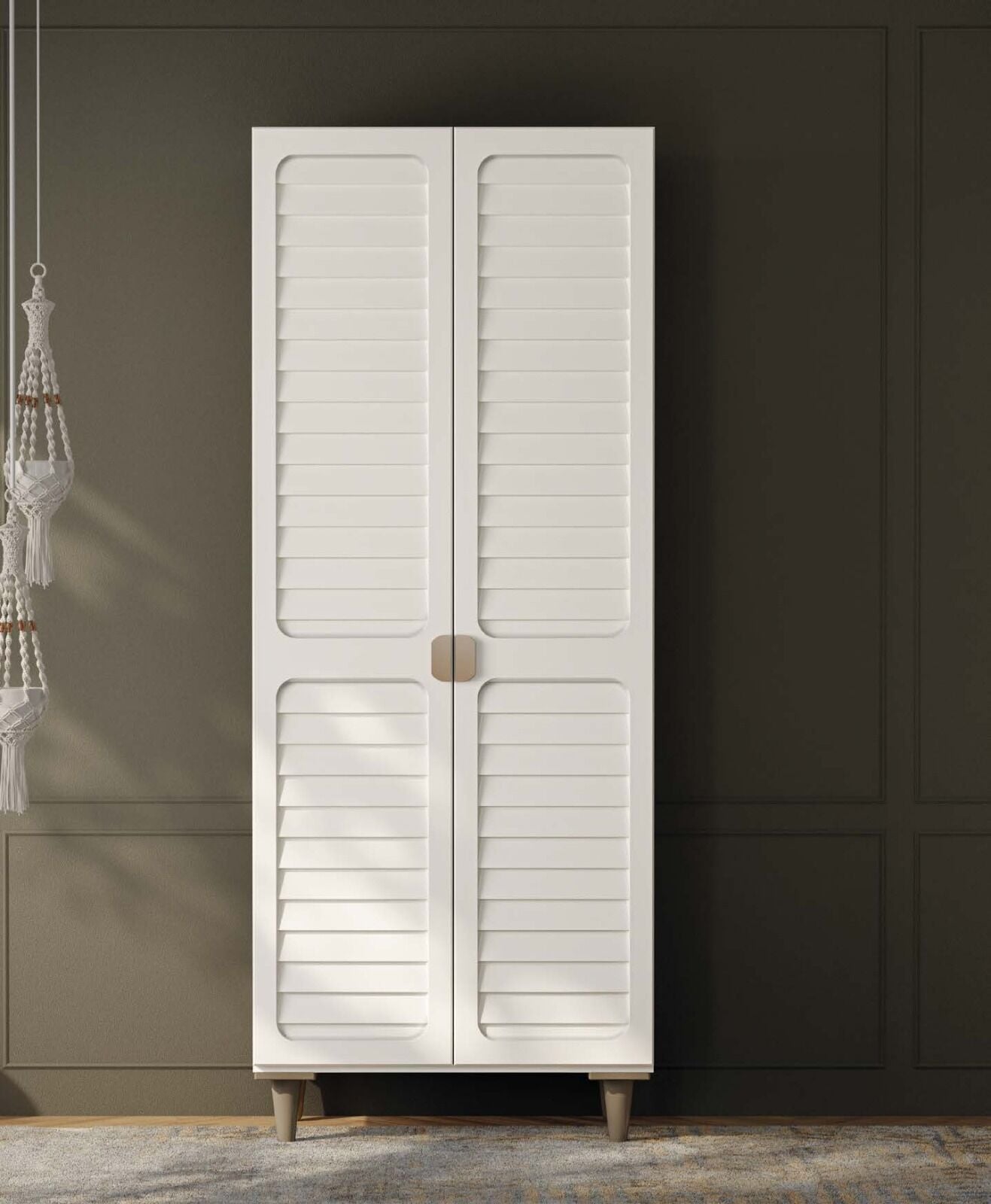 Lavanta 2 Kapaklı Gardırop / Çok Amaçlı Dolap / Komple MDF