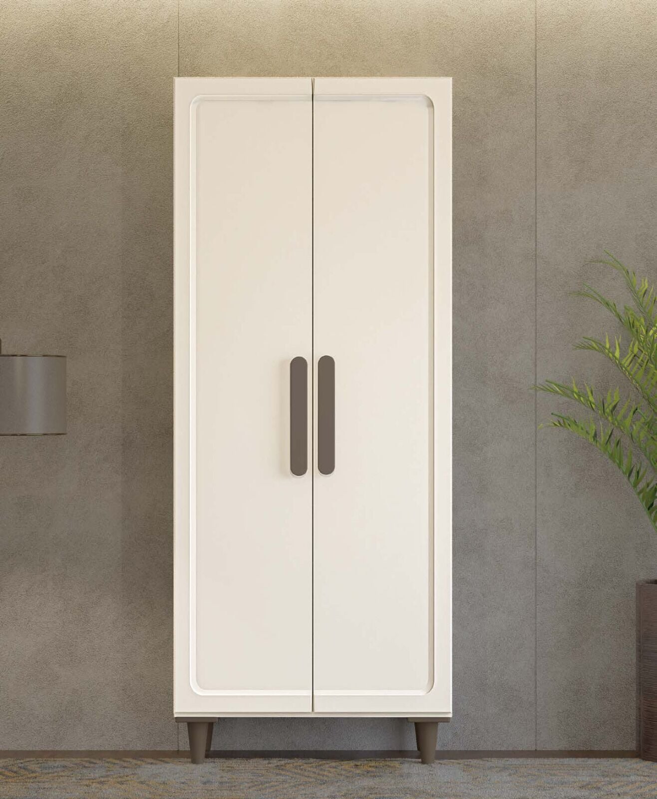 Manolya 2 Kapaklı Gardırop / Çok Amaçlı Dolap / Komple MDF