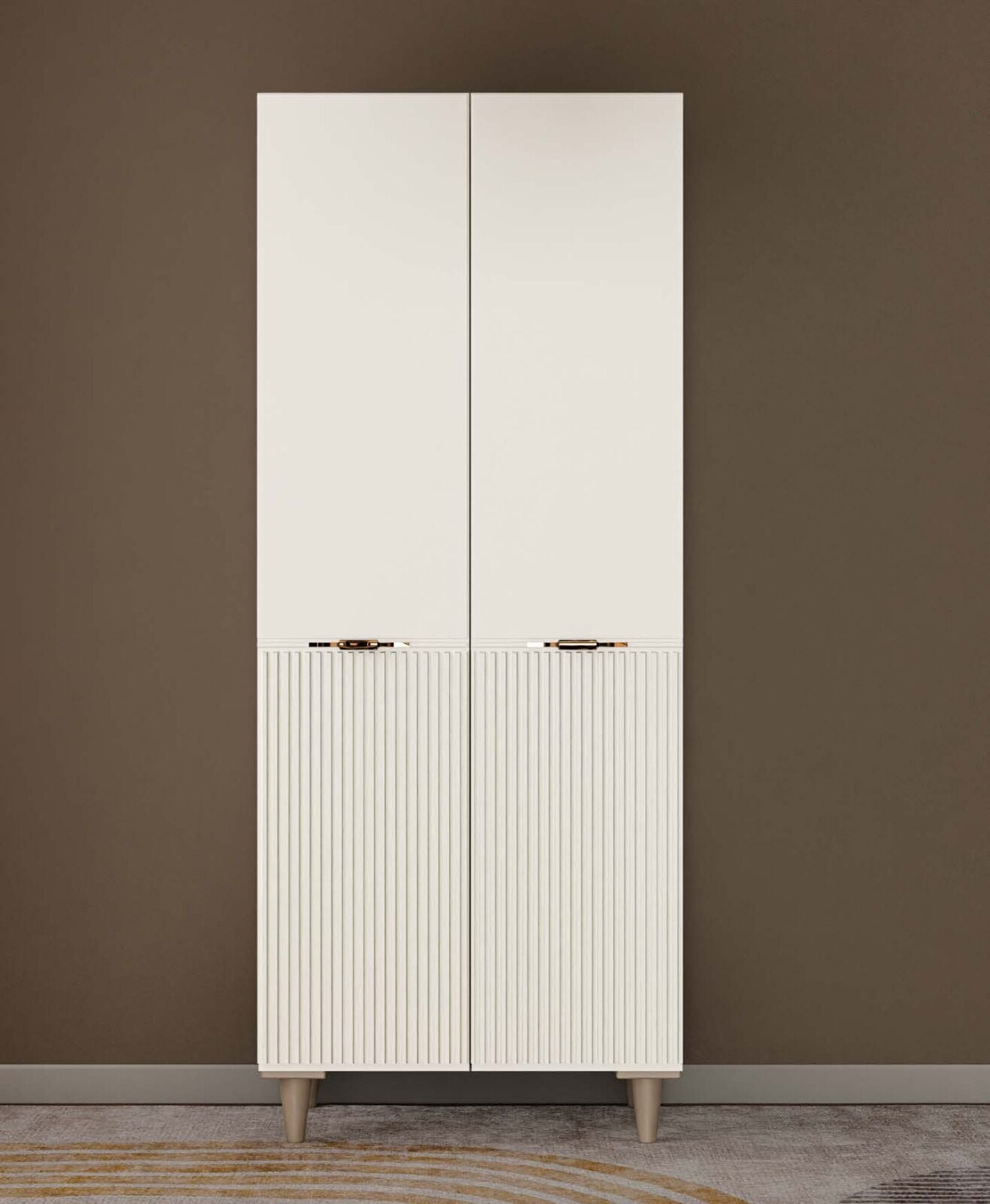 Menekşe 2 Kapaklı Gardırop / Çok Amaçlı Dolap / Komple MDF