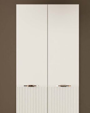 Menekşe 2 Kapaklı Gardırop / Çok Amaçlı Dolap / Komple MDF