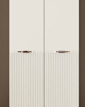 Menekşe 2 Kapaklı Gardırop / Çok Amaçlı Dolap / Komple MDF