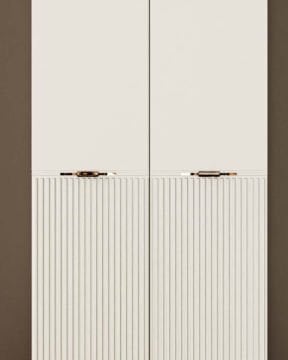 Menekşe 2 Kapaklı Gardırop / Çok Amaçlı Dolap / Komple MDF