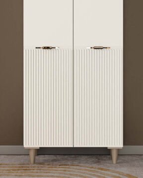 Menekşe 2 Kapaklı Gardırop / Çok Amaçlı Dolap / Komple MDF