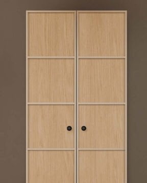 Meşe 2 Kapaklı Gardırop / Çok Amaçlı Dolap / Komple MDF