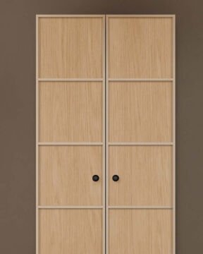 Meşe 2 Kapaklı Gardırop / Çok Amaçlı Dolap / Komple MDF