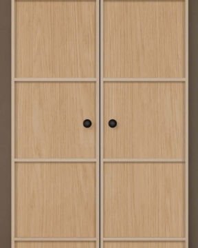 Meşe 2 Kapaklı Gardırop / Çok Amaçlı Dolap / Komple MDF