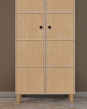 Meşe 2 Kapaklı Gardırop / Çok Amaçlı Dolap / Komple MDF