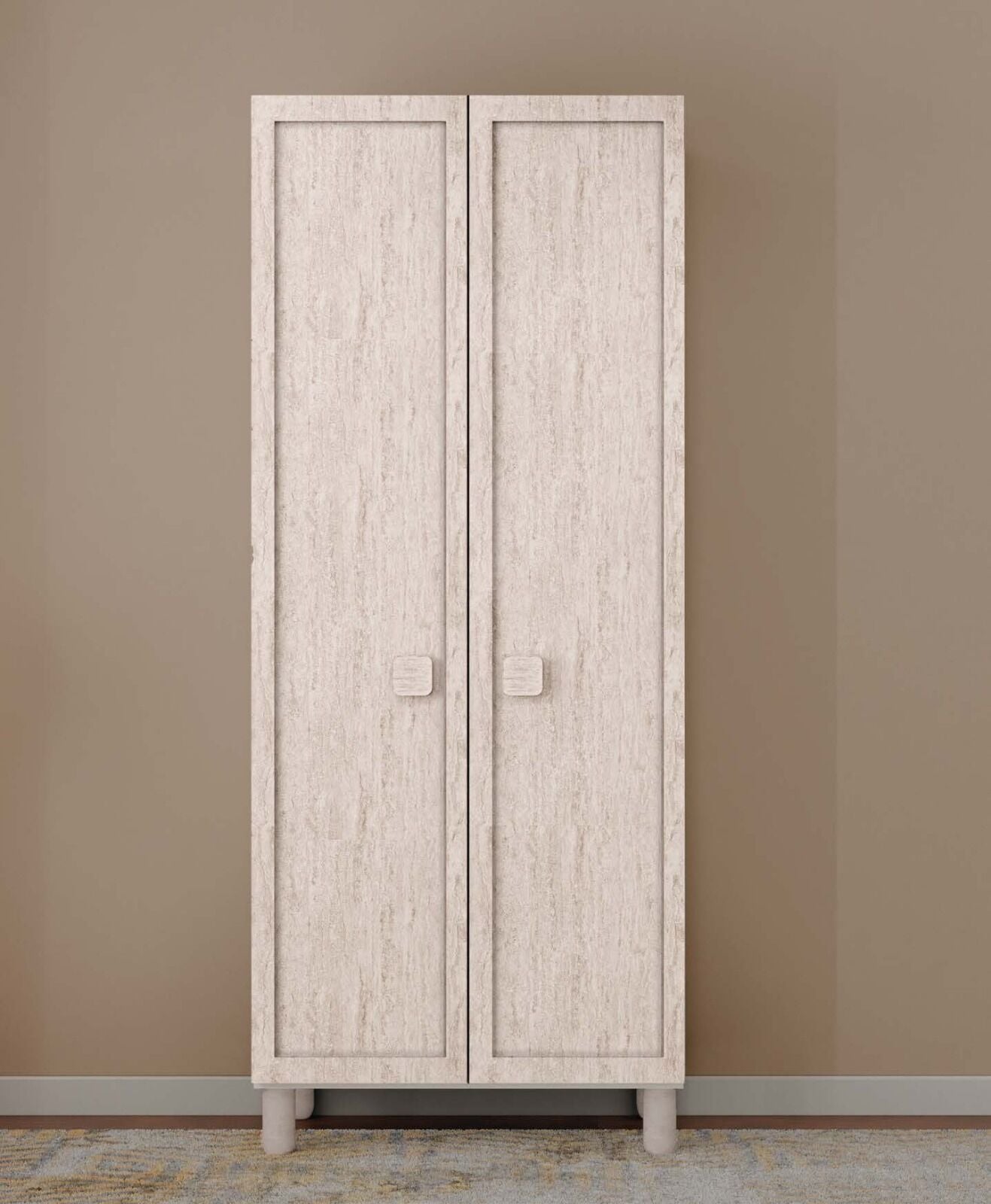 Nilüfer 2 Kapaklı Gardırop / Çok Amaçlı Dolap / Komple MDF
