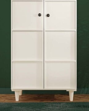 Zambak 2 Kapaklı Gardırop / Çok Amaçlı Dolap / Komple MDF