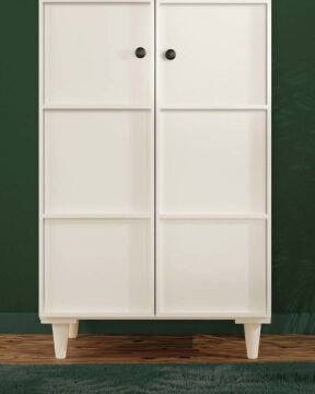 Zambak 2 Kapaklı Gardırop / Çok Amaçlı Dolap / Komple MDF