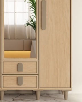 Karanfil 3 Kapaklı Gardrop / Dolap / Komple MDF