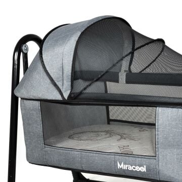 Loft Beşik Gri Bambo Yatak Hediye