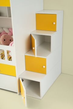 Berlin Ranza 3 Yataklı / Beyaz-Sarı / %100 MDF