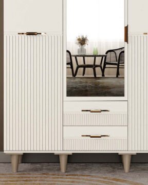 Menekşe 3 Kapaklı Gardrop / Dolap / Komple MDF
