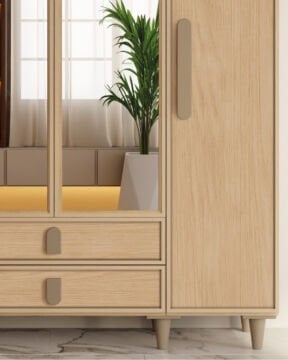 Karanfil 4 Kapaklı Gardrop / Dolap / Komple MDF