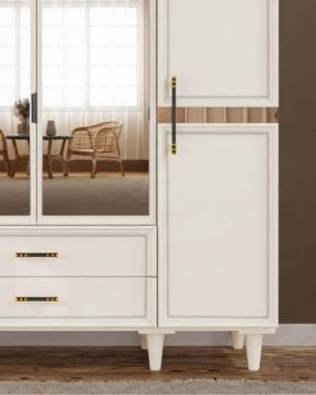 Kardelen 4 Kapaklı Gardrop / Dolap / Komple MDF