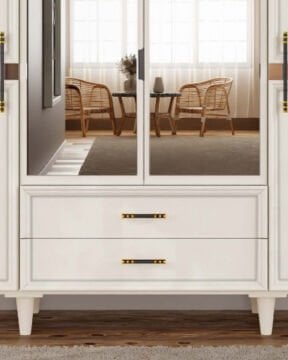 Kardelen 4 Kapaklı Gardrop / Dolap / Komple MDF