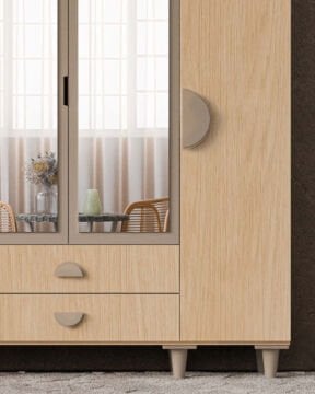Ladin 4 Kapaklı Gardrop / Dolap / Komple MDF