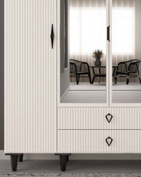 Lale 4 Kapaklı Gardrop / Dolap / Komple MDF