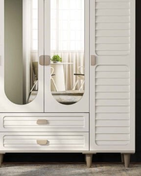 Lavanta 4 Kapaklı Gardrop / Dolap / Komple MDF