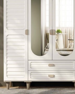 Lavanta 4 Kapaklı Gardrop / Dolap / Komple MDF