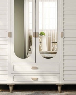 Lavanta 4 Kapaklı Gardrop / Dolap / Komple MDF