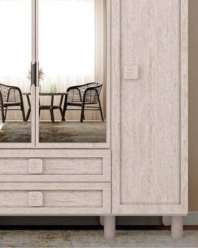 Nilüfer 4 Kapaklı Gardrop / Dolap / Komple MDF