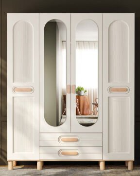 Orkide 4 Kapaklı Gardrop / Dolap / Komple MDF