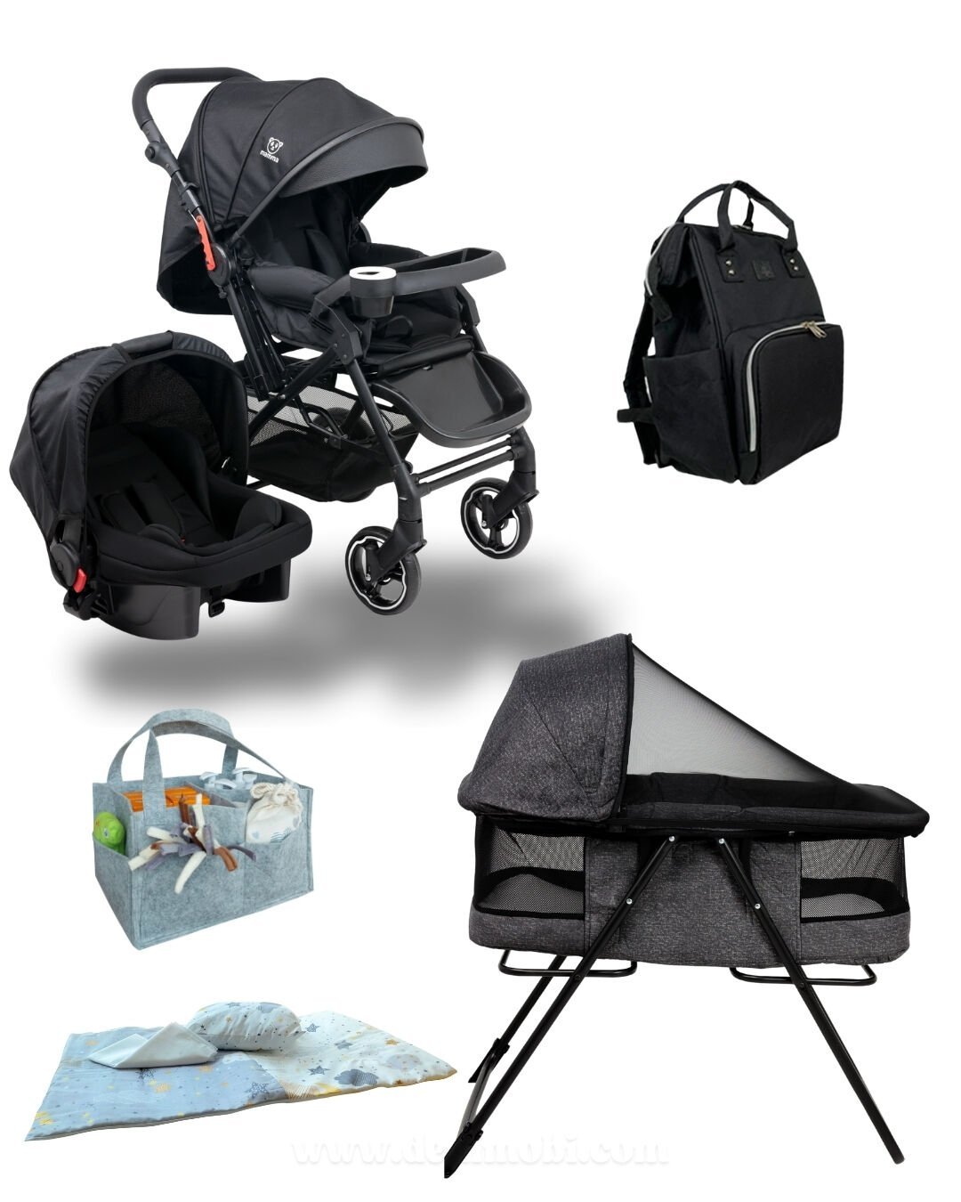 Miracool Avantaj Bebek Seti / Bebek Arabası / Puset / Beşik / Uyku Seti / Çanta / Keçe Organizer