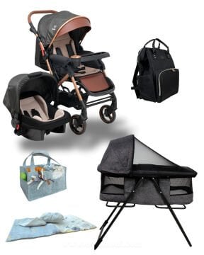 Miracool Avantaj Bebek Seti / Bebek Arabası / Puset / Beşik / Uyku Seti / Çanta / Keçe Organizer