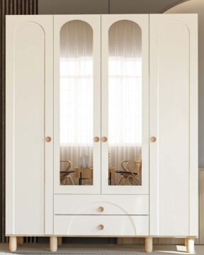 Papatya 4 Kapaklı Gardrop / Dolap / Komple MDF