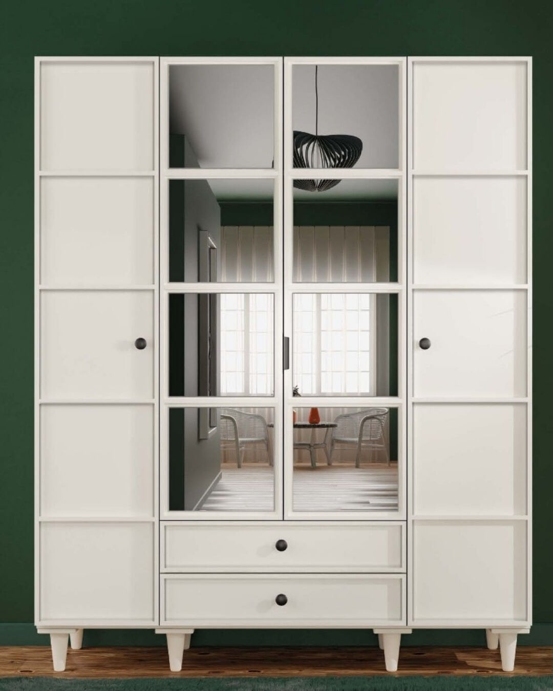 Zambak 4 Kapaklı Gardrop / Dolap / Komple MDF
