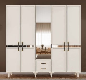 Kardelen 5 Kapaklı Gardrop / Dolap / Komple MDF