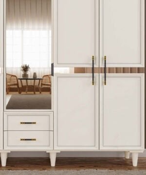 Kardelen 5 Kapaklı Gardrop / Dolap / Komple MDF