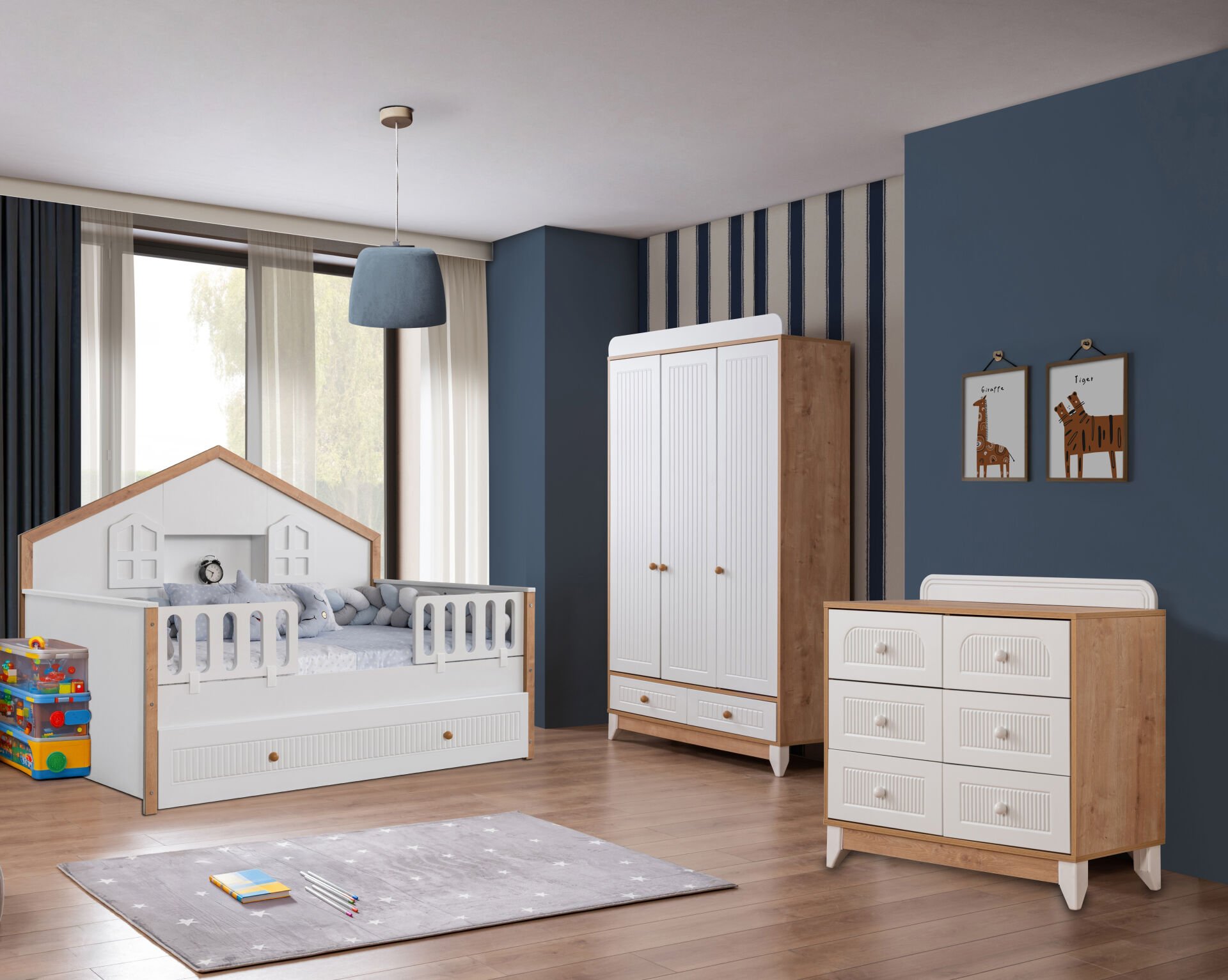 Miracool Paris Meşe Montessori Bebek ve Çocuk Oda Takımı