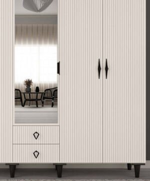 Lale 5 Kapaklı Gardrop / Dolap / Komple MDF