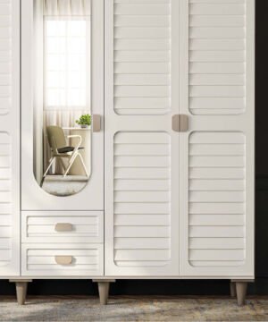 Lavanta 5 Kapaklı Gardrop / Dolap / Komple MDF