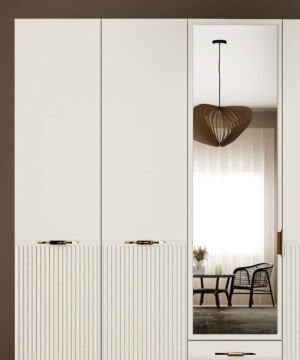 Menekşe 5 Kapaklı Gardrop / Dolap / Komple MDF