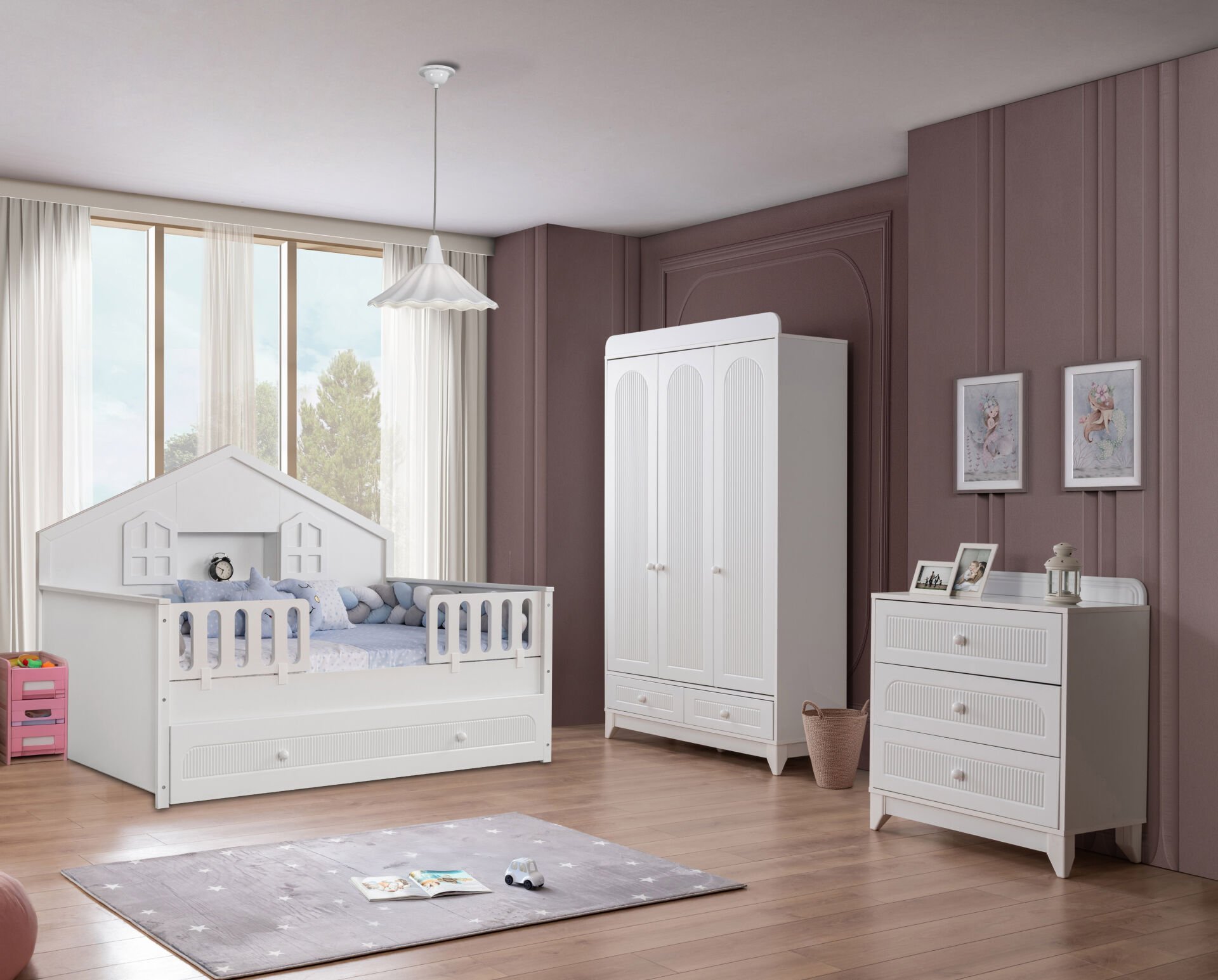 Miracool Mira Beyaz Montessori Bebek ve Çocuk Oda Takımı