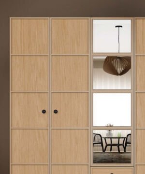 Meşe 5 Kapaklı Gardrop / Dolap / Komple MDF